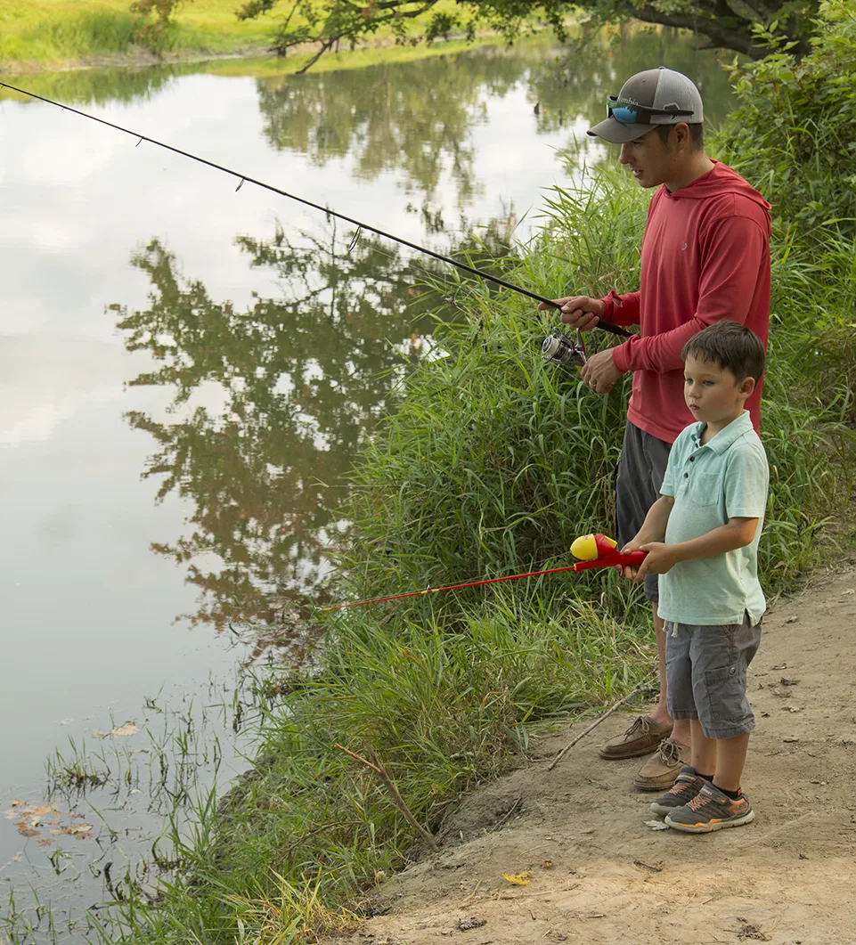 Father and Son fishing