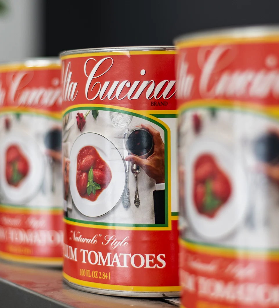 Diced tomato cans